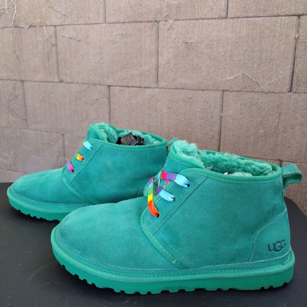 Ugg Boots Women’s 10 Neumel 1094269 Green Suede Round Toe Ankle Snow